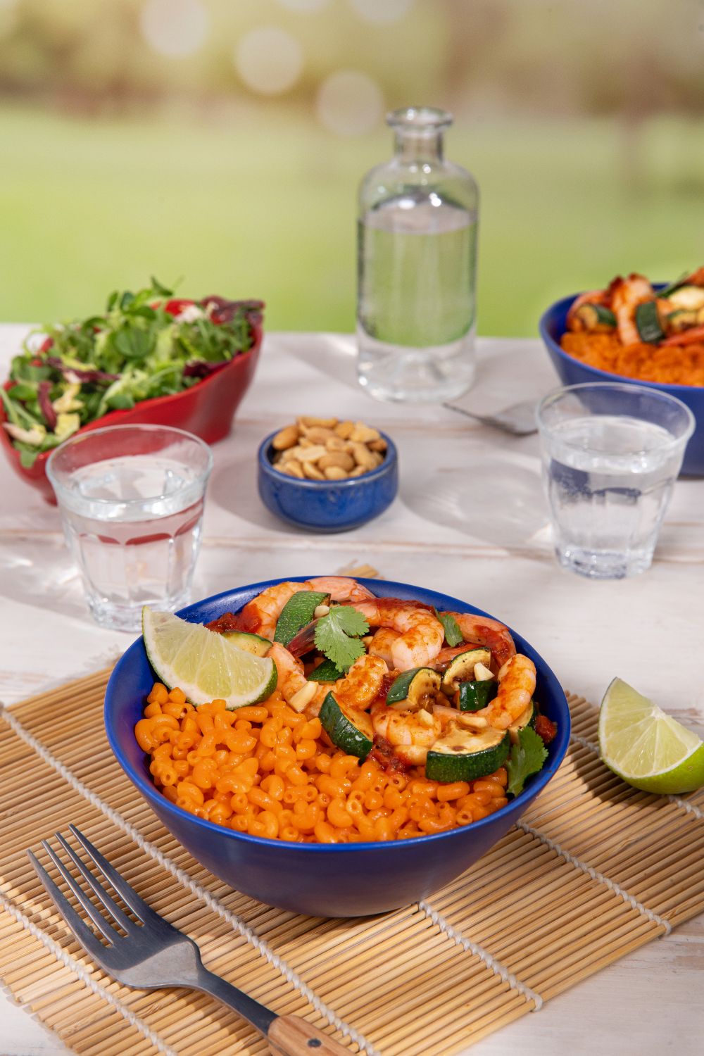 Crevettes sautées coquillettes Spicy