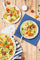 Spaghetti aux légumes grillés & fromage frais
