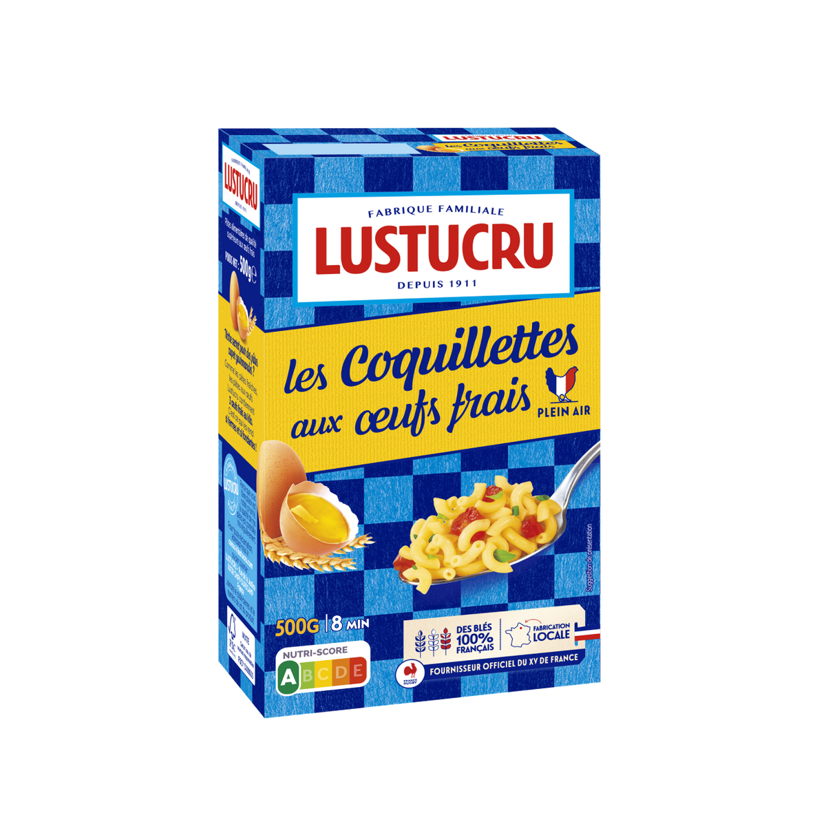 Paquet de Coquillettes aux oeufs frais Lustucru 500g