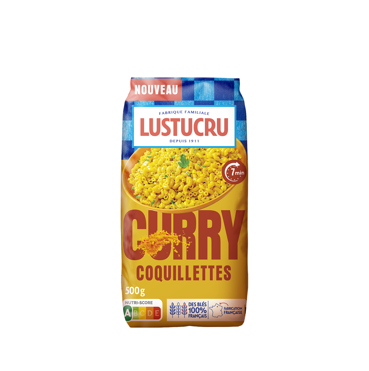 Paquet de Coquillettes Curry Lustucru 500g