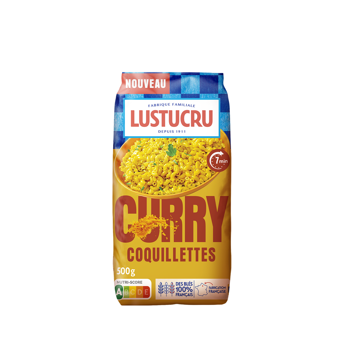 Paquet de Coquillettes Curry Lustucru 500g