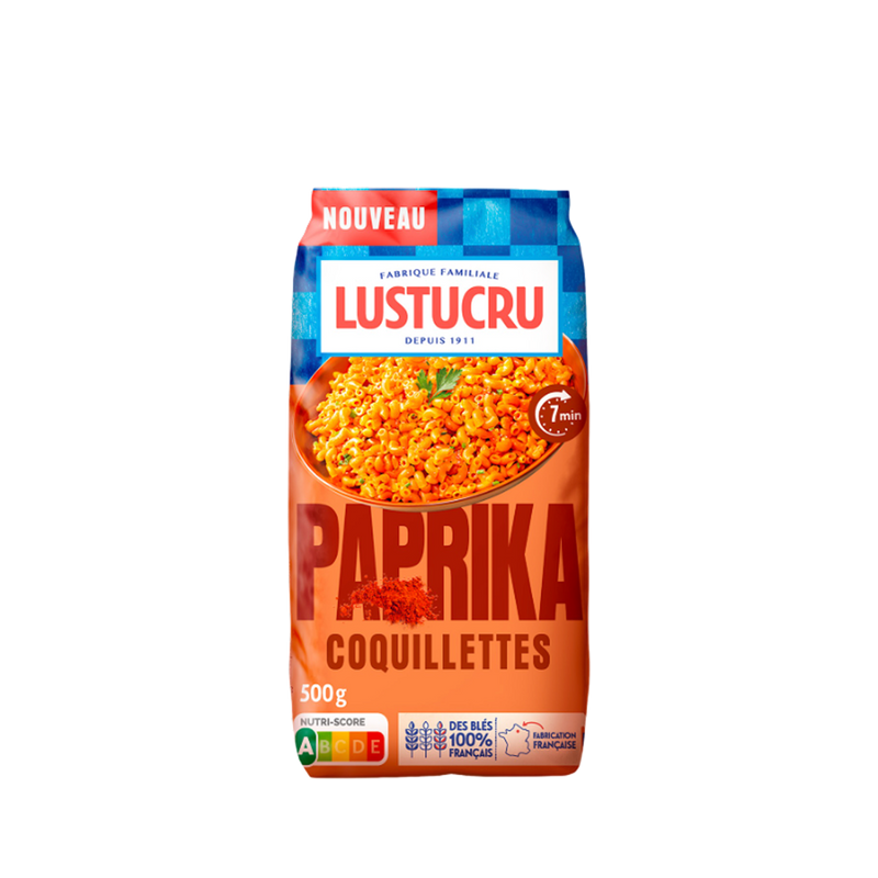 Paquet de Coquillettes Paprika Lustucru 500g