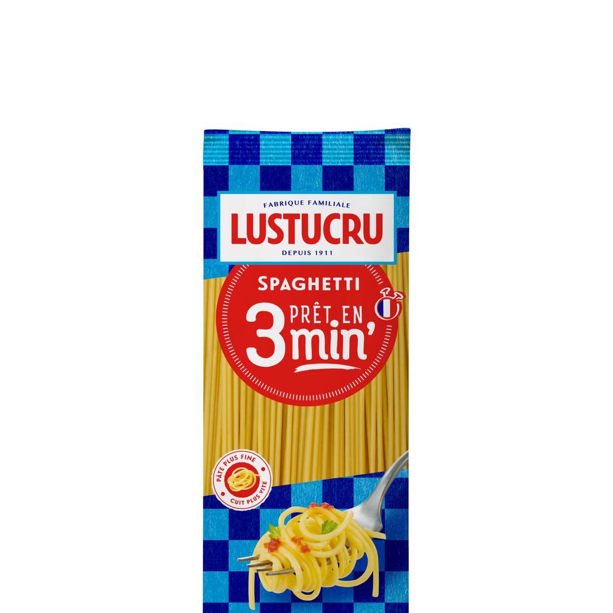 Paquet de Spaghetti Lustucru pret en 3 minutes 500g