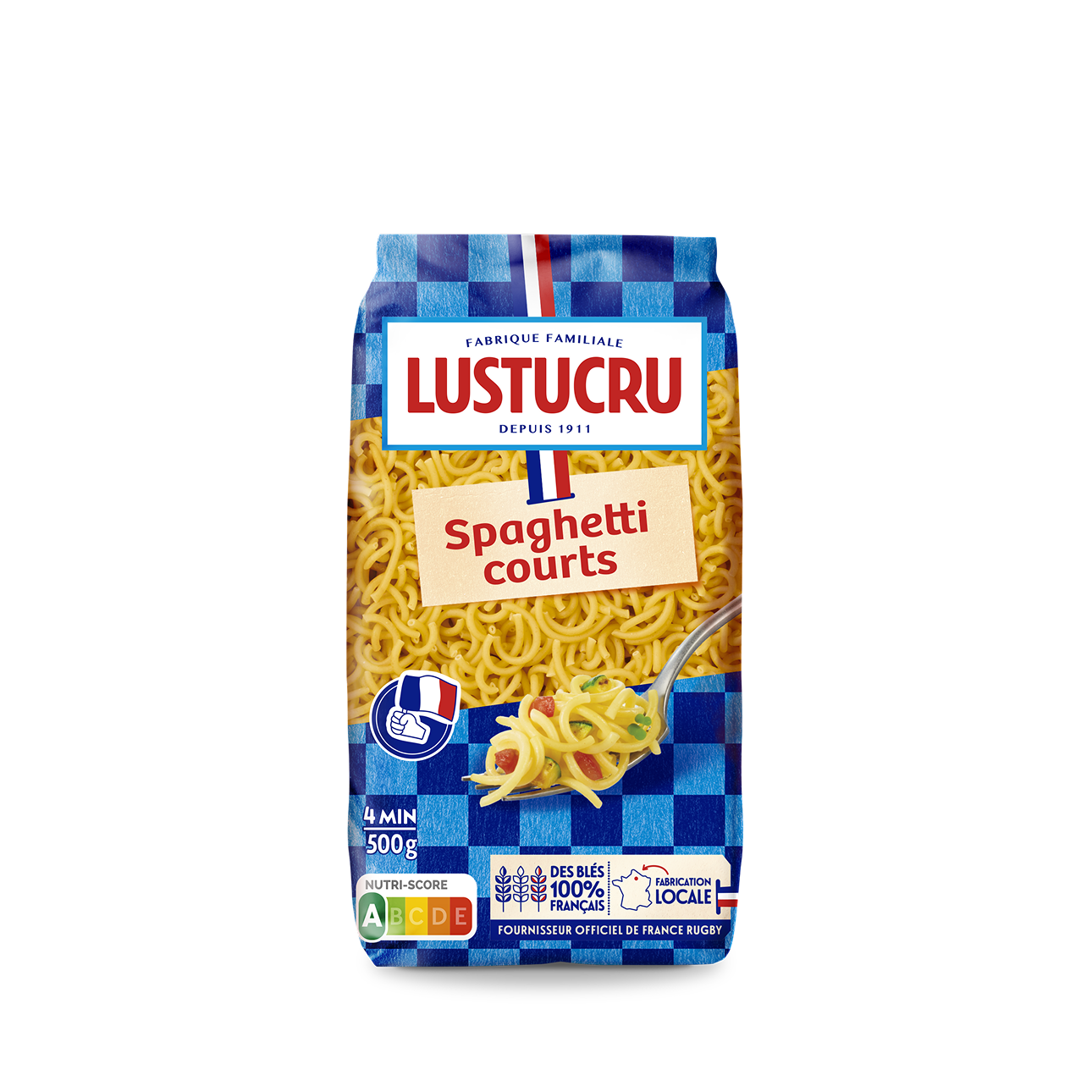 Paquet de Spaghetti courts Lustucru 500g