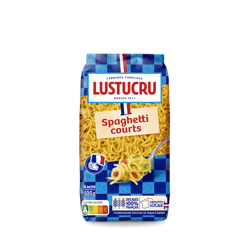 Paquet de Spaghetti courts Lustucru 500g
