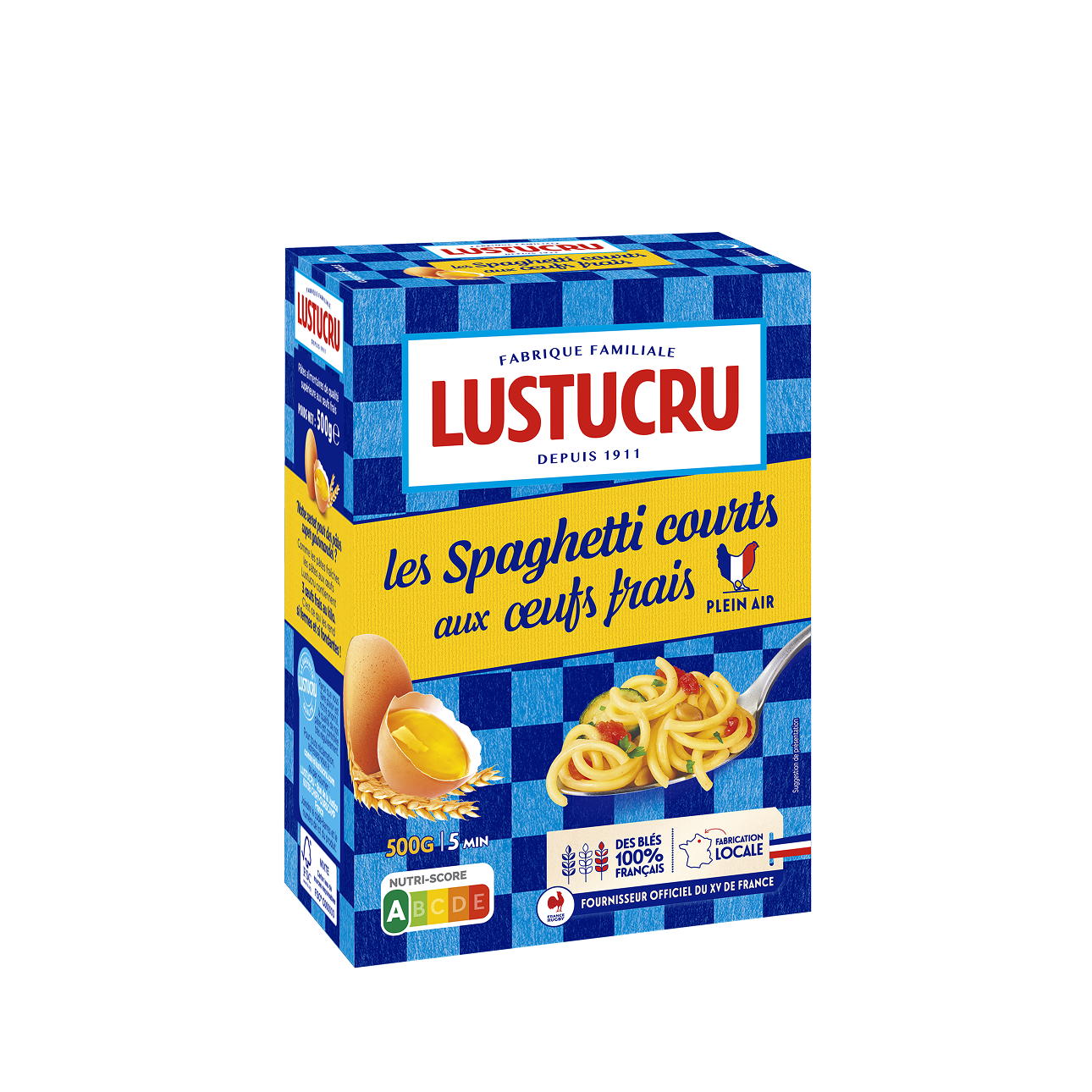 Paquet de Spaghetti courts aux oeufs frais Lustucru 250g