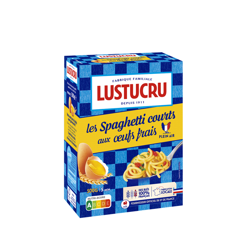 Paquet de Spaghetti courts aux oeufs frais Lustucru 250g