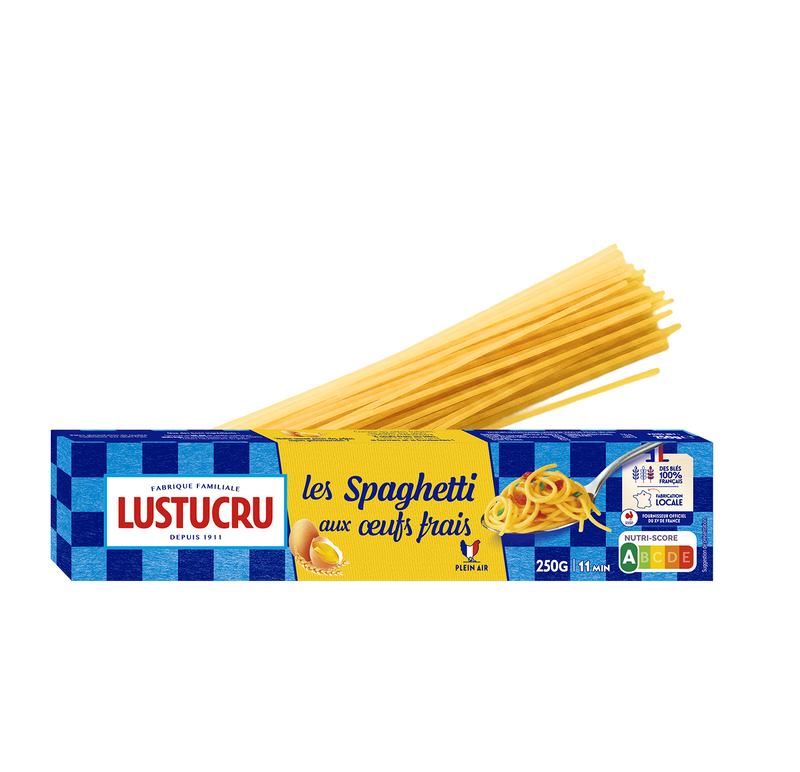 Paquet de Spaghetti longs aux oeufs frais Lustucru 250g