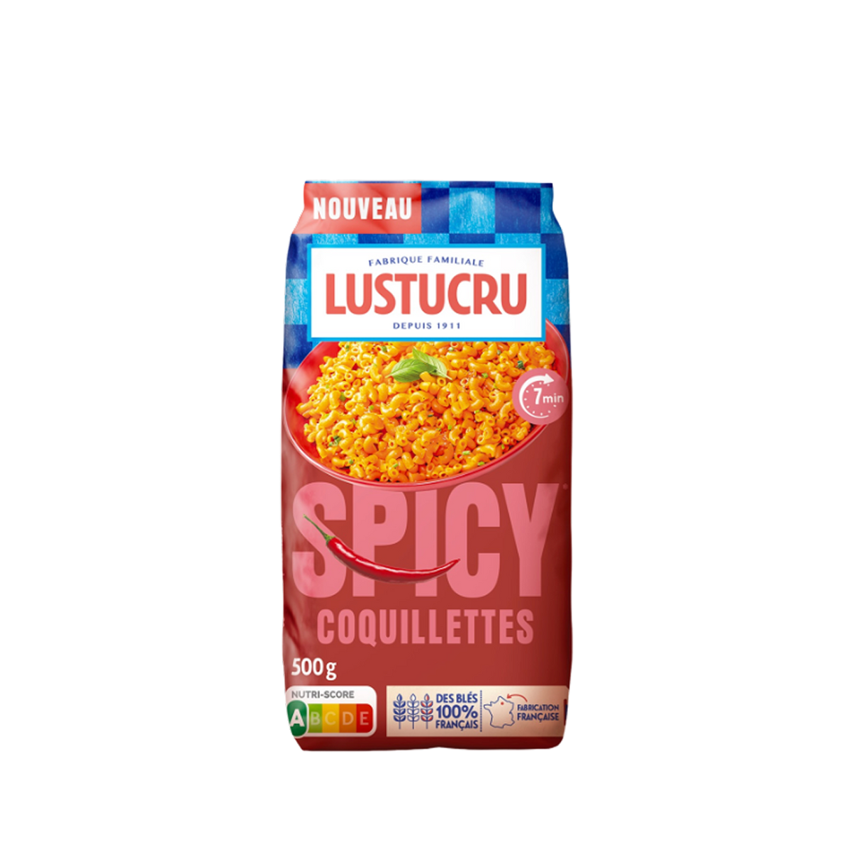 Paquet de Coquillettes Spicy Lustucru 500g