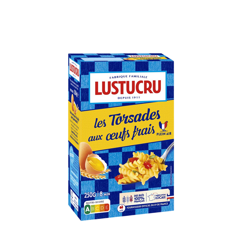 Paquet de Torsades aux oeufs frais Lustucru 250g