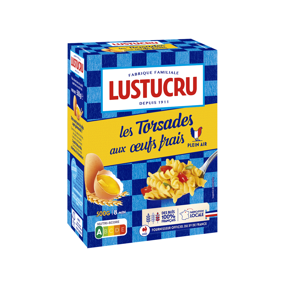 Paquet de Torsades aux oeufs frais Lustucru 500g